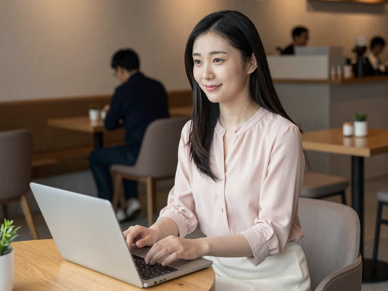 Japanese woman enjoying coffee at modern Tokyo cafe representing contemporary Japanese dating culture and lifestyle
